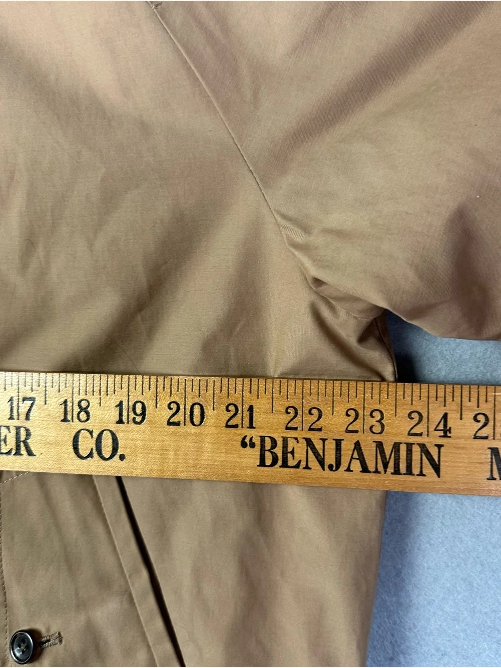 Men's Tan Bomber Jacket with Ribbed Trim